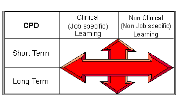 CPD model, long and short term development, technical and non technical