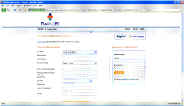 EESS PayPal payment page