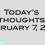 Today’s thoughts February 7, 2012