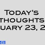 Today’s thoughts January 23, 2012