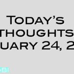 Today’s thoughts January 24, 2012