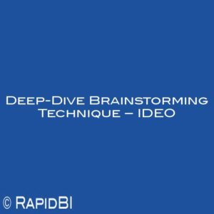 Deep-Dive Brainstorming Technique – IDEO