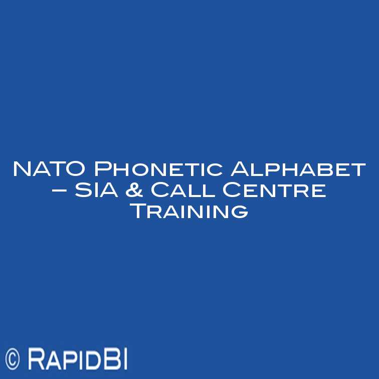 Nato Phonetic Alphabet For Call Centre Training Sia Training