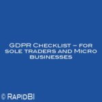 GDPR Checklist – for sole traders and Micro businesses